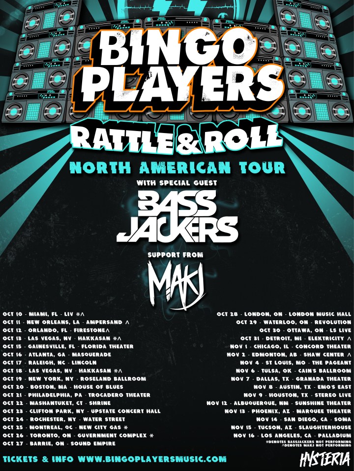 BINGO PLAYERS TOUR FLYER